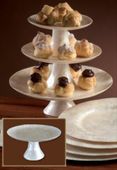 9 1/2" MEDIUM Capiz Shell CAKE STAND - Freewheel Designl - Natural Finish- Tropical Table Accents.