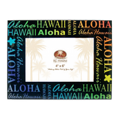 Aloha Hawaii Colorful Glass Photo Frame 4 " x 6"