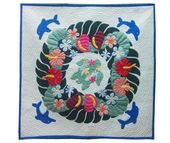 Aloha Wreath with Dolphins Wall Hanging