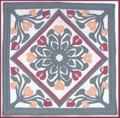 ANTHURIUM Classic Quilted Wall Hanging. Hand Made Traditional Hawaiian Quilt. Tropical Island Wall Decor