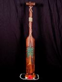 Antique Nautical Tiki Paddle with Palm Tree. Maritime theme Hawaiian Luau / Beach bar decor