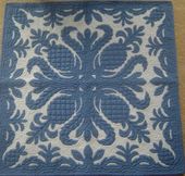 Baby Blue Classic Pineapple Hawaiian Baby Quilt. Infant Crib Bedding Tropical Nursery Decor. 42" x 42" Hawaiian Wall Hanging.