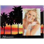 Beautiful Hawaiian Sunset Glass Photo Frame 4 " x 6"