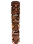 40" Big Kahuna & Da King Tiki Mask  Antique Finish