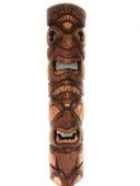 40" Big Kahuna & Da King Tiki Mask  Antique Finish
