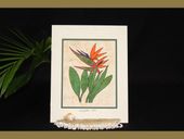 Bird of Paradise Tapa Cloth Painting Polynesian War Weapon. Hawaiian Wall Decor. Polynesian Culture. Oceanic Art