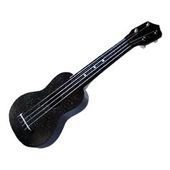BLACK GLITTER Hawaiian Vintage Style Ukulele. Hand Painted Wood. Hawaiian Luau Party Supplies 