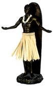 BRONZE SURFER BOY Hawaiian Dashboard Bobble Nodder.Surfing Hula Dashboard Doll Shaker