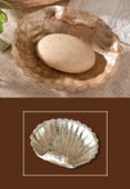 CAPIZ SHELL BOWL - Gold Finish - Tropical Table Accents - Hawaiian Gifts with Aloha...