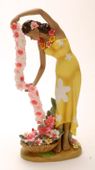 CASCADING LEI. Gill Fine Porcelain Statue. Hawaiian Gifts with Aloha...