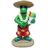 Shave Ice Gecko Collectible Dancing Bobble Head Shaker. Classic Dashboard Doll. Exotic Bobble Nodder