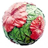 Christmas Ball Ornament - Hibiscus Green