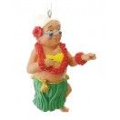 Christmas Ornament / Poly Resin - Mrs. Claus Dancing Hula 
