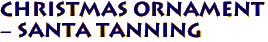 Christmas Ornament 
- Santa Tanning