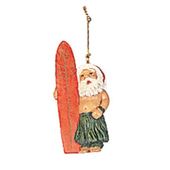 Christmas Ornament - Santa With Surfboard