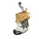 Christmas Stocking Tree Ornament - Green Floral  - Hawaiian Gifts with Aloha...