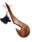 Hawaiian Koa Fish Hook 19" with 13 Shark Teeth Traditional Weapon War Club