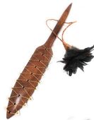 Tear Drop Koa Pahoa Dagger with 18 Authentic Shark Teeth - Art Gallery