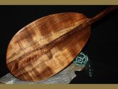 50" Premium AAA Hawaiian Curly  KOA WOOD Outrigger Canoe Paddle. Made In Hawaii.