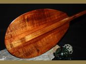 50" Premium AAA Curly Solid Koa Wood Paddle. Hand Carved in Hawaii