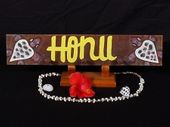 Classic Hawaiian Wall Hanger with Turtles. "Hawaiian Honu" . Tropical Tiki Decor