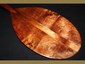 60" Premium AAA Curly Koa Paddle with Straight Shaft.  Made in Hawaii.