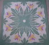 CONTEMPORARY BIRD OF PARADISE Classic Quilted Wall Hanging. Hand Made Traditional Hawaiian Quilt. Tropical Island Wall Decor