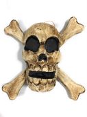 Cross Bones Skull Mask Sign   8" Tropical Decorations