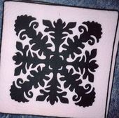 CROWNFLOWER Hand made Hawaiian Quilted Pillow Cover. 