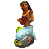  Hawaiian Mermaid Hula Girl Doll Dashboard Shaker. Hawaiiana Bobble Nodder