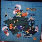 DESTINATION OAHU Hand Made Hawaiian Quilted Pillow Cover. 