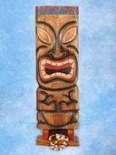EASTER ISLAND Hawaiian Tiki Shield Mask. Tropical Wall Decor. Exotic Tiki Decorations. Hawaiian gifts with aloha...