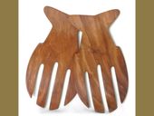 FISH PASTA SERVER 7" - HAWAII BARWARE - ACACIA KOA WOOD. Tropical Kitchen Decor. Hand Made in Hawaii. 