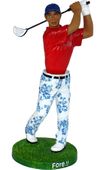 GOLFER Fore! Hawaiian Dashboard Bobble Nodder..  Hula Dashboard Doll Shaker