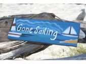 GONE SAILING! Hawaiian Welcome Sign Nautical / Coastal Decor - Tiki Decorations - Gifts with Aloha...
