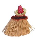 Grass Hula Skirt Wine Bottle Outfit. Hawaiian tiki bar accents. Exotic Wine accessories