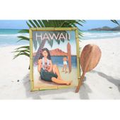 HAWAII.  Vintage style Hawaiian Decor Painted Bamboo Tiki Sign Gifts with aloha...