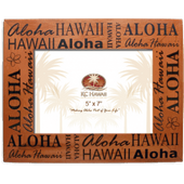 Hawaiian Aloha Hawaii Wood Photo Frame 5" x 7"