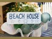 Hawaiian BEACH HOUSE Welcome Sign - Nautical / Coastal Decor - Tiki Decorations - Gifts with Aloha...