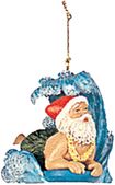 Hawaiian Christmas tree Ornaments. Santa Body Boarding. Holiday Gifts with ALOHA...