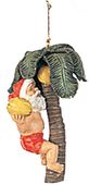 Hawaiian Christmas tree Ornaments. Santa climbing Coconut palm tree.  Holiday Gifts with ALOHA...