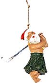 Hawaiian Christmas tree Ornaments. Santa Golfing. Holiday Gifts with ALOHA...
