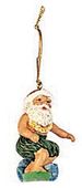 Hawaiian Christmas tree Ornaments. Santa Surfing. Holiday Gifts with ALOHA...