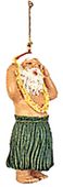 Hawaiian Christmas tree Ornaments. Santa with Lei. Holiday Gifts with ALOHA...