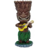 Tiki with Ukulele Dashboard Doll.  Bobble Nodder Shaker Doll. Hawaiian Holiday Gifts...  