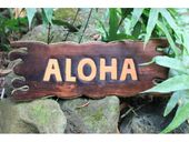 Hawaiian Drift Wood ALOHA Tiki Bar / Welcome sign.  Gifts with Aloha...