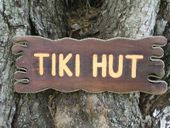 Hawaiian Drift Wood TIKI HUT Tiki Bar / Welcome sign. Gifts with Aloha...