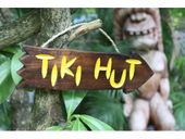 Hawaiian Drift Wood TIKI HUT Tiki Bar / Welcome sign. Gifts with Aloha...