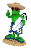 HAWAIIAN Gecko "Shaka Bra" Dashboard  Bobble Nodder. 4" Hula Doll Dashboard Shaker