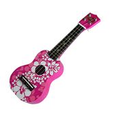 Hawaiian Girl Pink Hibiscus Child's Ukulele. Plastic ukulele. Hawaiian Gifts with Aloha. 